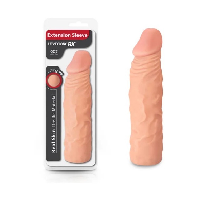 LoveClone RX 8'' Extension Sleeve - Flesh